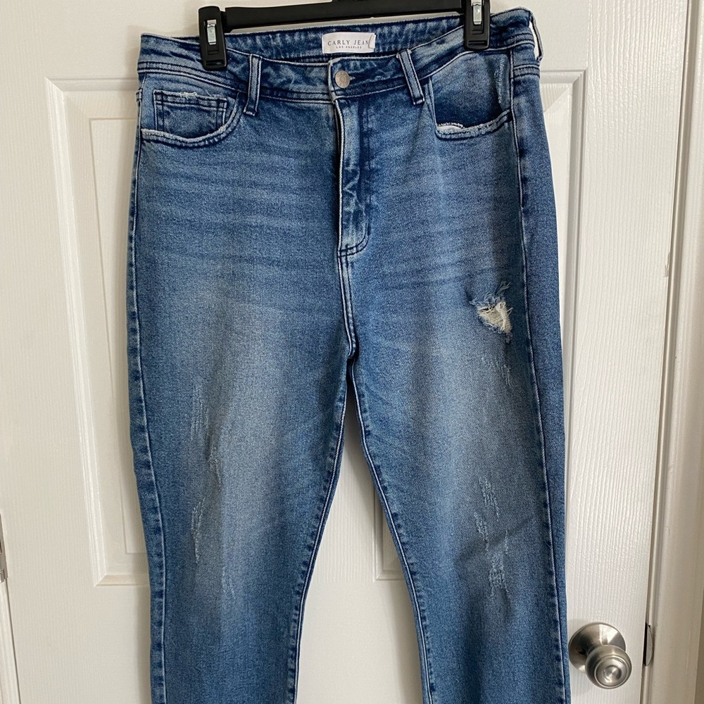 Stylish Blue Distressed Jeans